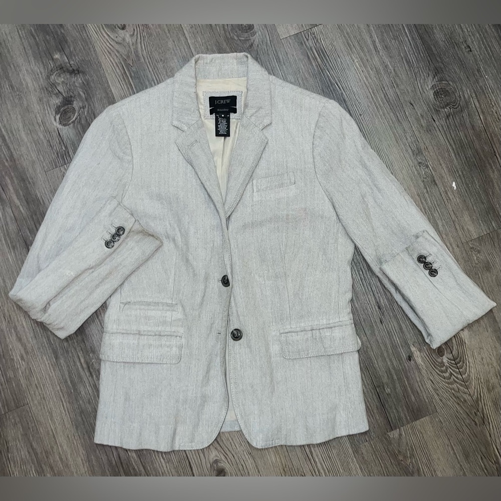 J.CREW Women’s Size 6 Grey VINTAGE Schoolboy Blazer
